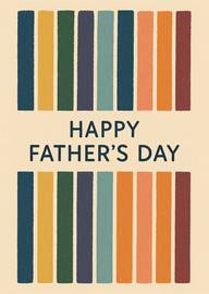 Colorful Striped Happy Father's Day Greeting Card Design