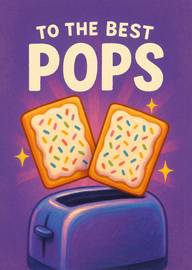 To The Best Pops Funny Toast Pop-Tarts Purple Background