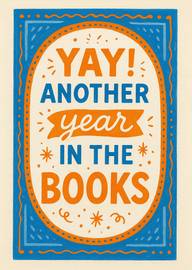 Bright and Cheerful Birthday Card with Bold Text and Decorative Border