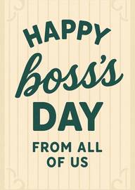 Happy Boss's Day greeting card with simple elegant lettering