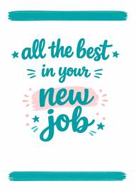 All the Best in Your New Job Typography Card