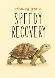 Cute turtle wishing you a speedy recovery get well card