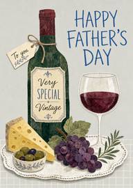Vintage Wine and Cheese Happy Father's Day Card for Dad