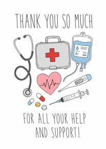 Thank You So Much for Medical Help and Support Card