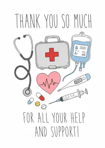 Thank You So Much for Medical Help and Support Card