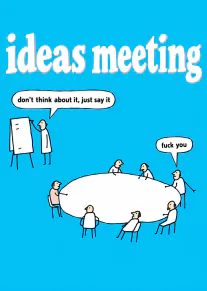 Ideas Meeting Funny Office Card