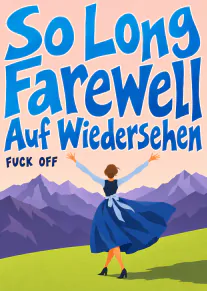So Long Farewell Rude Leaving Card