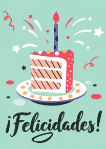Tarjeta de cumpleaños ¡Felicidades!