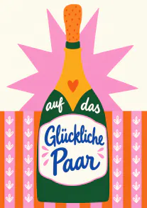 Auf das glückliche Paar