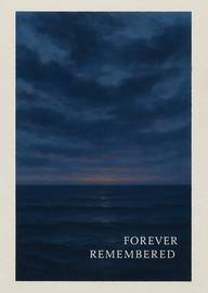 Serene Ocean Night Sky Forever Remembered Sympathy Card