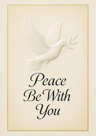 Elegant Peace Dove Sympathy Card with Olive Branch and Message