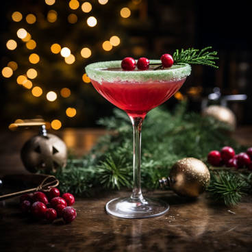 Merry Mistletoe Martini Cocktail