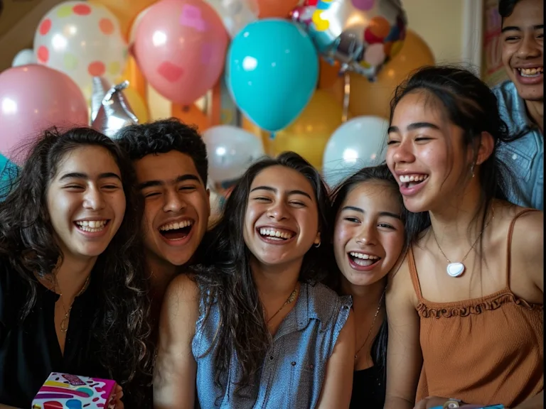 A heartwarming scene of cousins laughing together, showcasing the deep bond and joyous moments shared between family members.