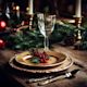 Christmas dinner place setting