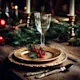 Christmas dinner place setting