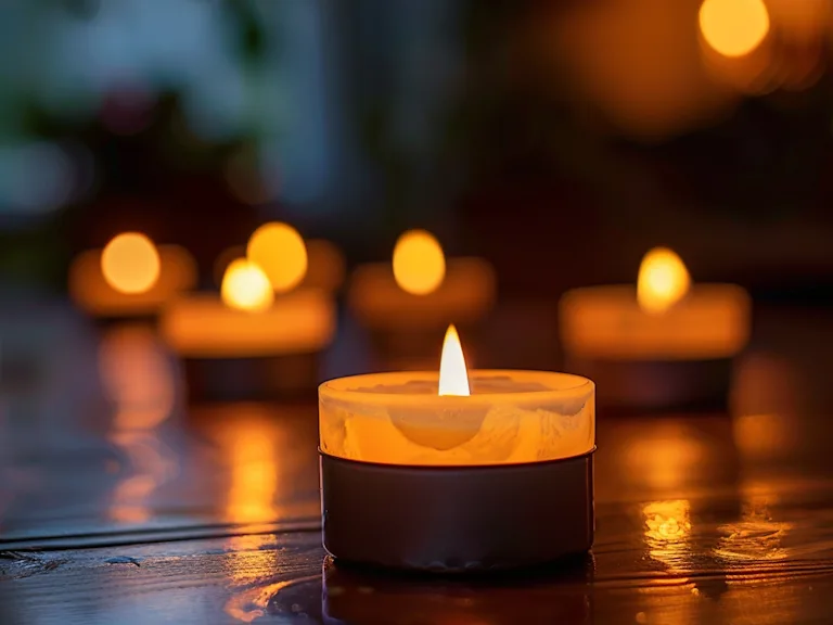Candlelight symbolizing remembrance and support, a comforting image in times of grief
