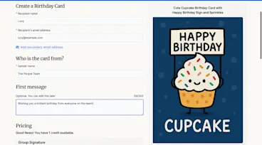 Create a group birthday card