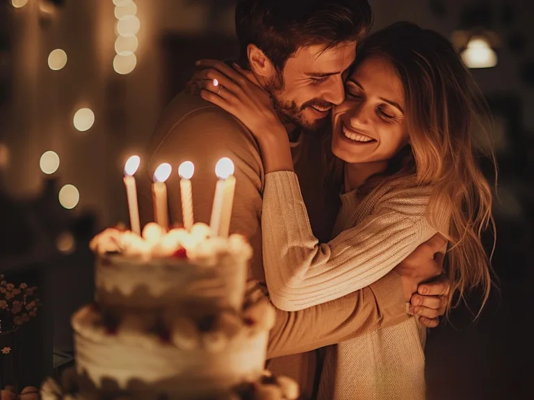 A wife celebrating a birthday, capturing the essence of love and togetherness