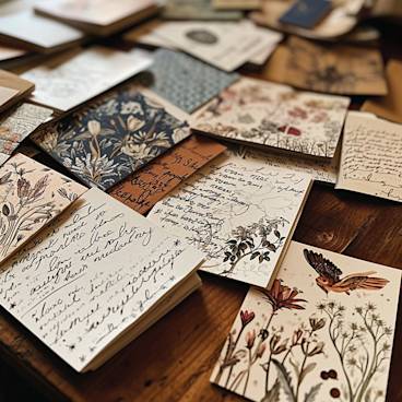 Variety of handwritten greeting cards