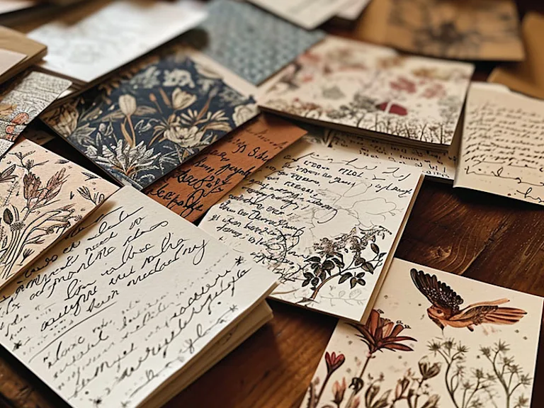 Variety of handwritten greeting cards