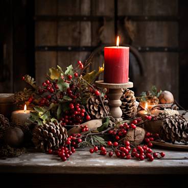 Christmas table centerpiece