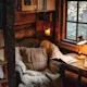 Photograph of a cozy writing nook with a sympathy card in progress, suggesting warmth and personal touch